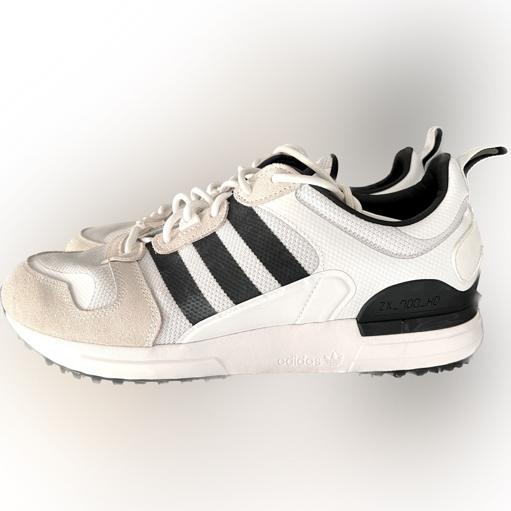 Men’s Adidas ZX 700 HD, Cloud White/Core Black, Size 11.5, FY1003
